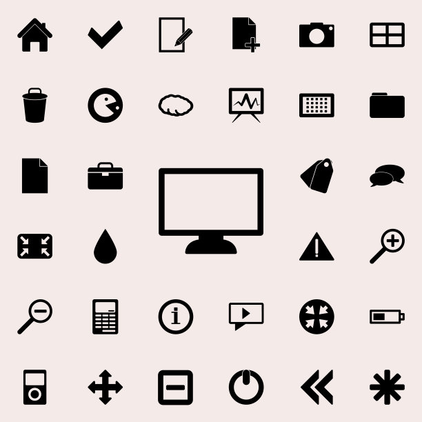 监控图标。详细的一组极简图标。高级图形设计。收藏图标之一的网站，网页设计，移动应用程序图片下载