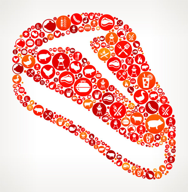 烧烤派对图标图案背景图片下载