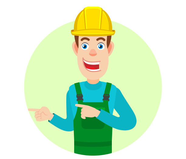 建筑工人指着他旁边的东西图片下载