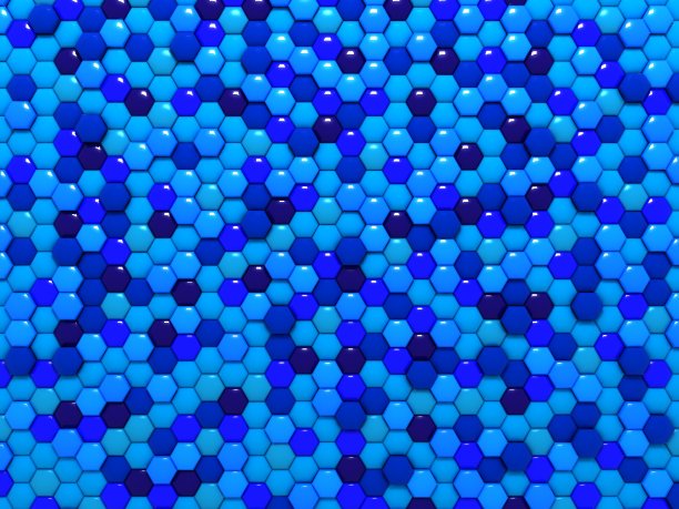 蓝色的蜂窝图片下载