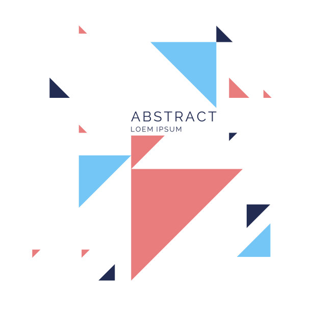 抽象的几何背景与三角形在一个扁平，极简主义风格图片下载