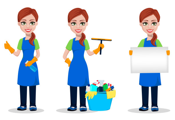 清洁公司员工制服素材图片