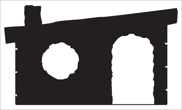 石器时代房屋剪影图片下载