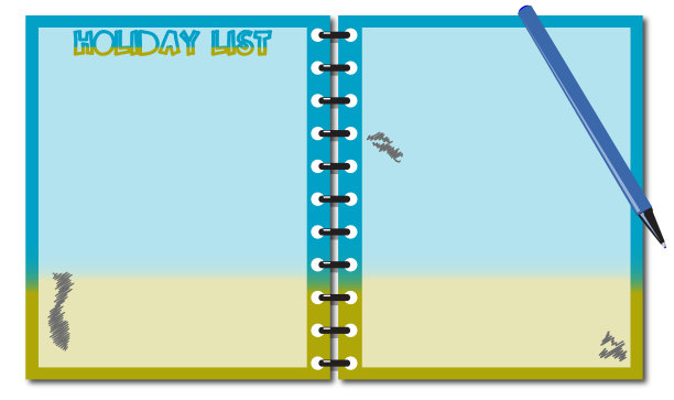 带笔的假日清单记事本图片下载