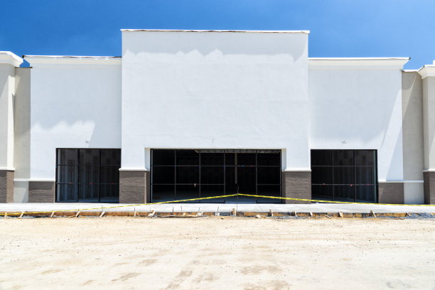 新零售建筑的空白立面图片下载