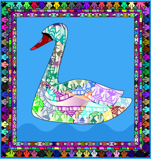 框架和天鹅图片下载