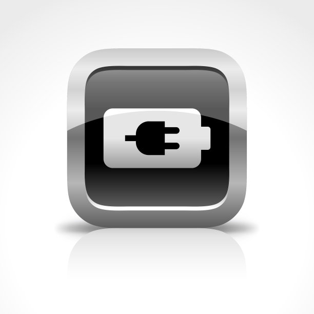 电池和充电按钮图标图片下载
