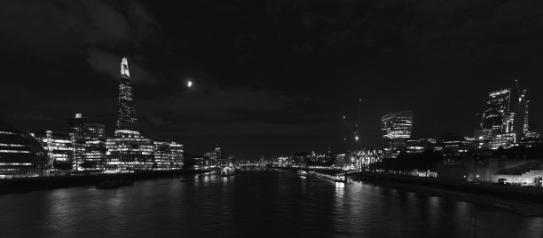 泰晤士河上的伦敦夜景图片下载