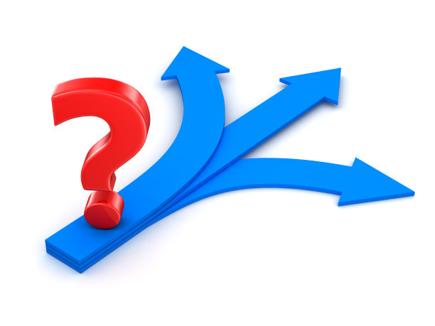 蓝色箭头上的问号图片下载