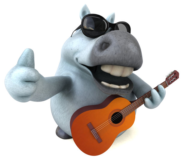 有趣的马- 3D插图图片下载