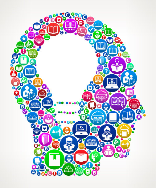 想法头书籍和阅读图标模式背景图片下载