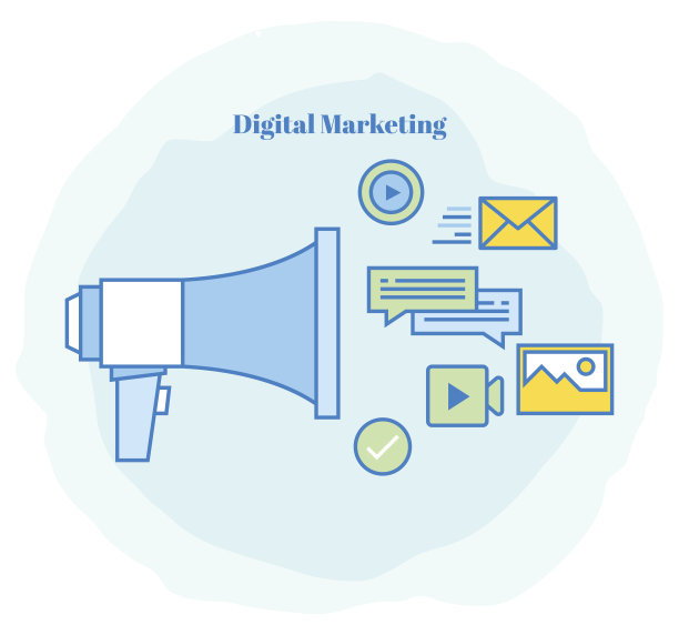 数字营销的图标图片下载