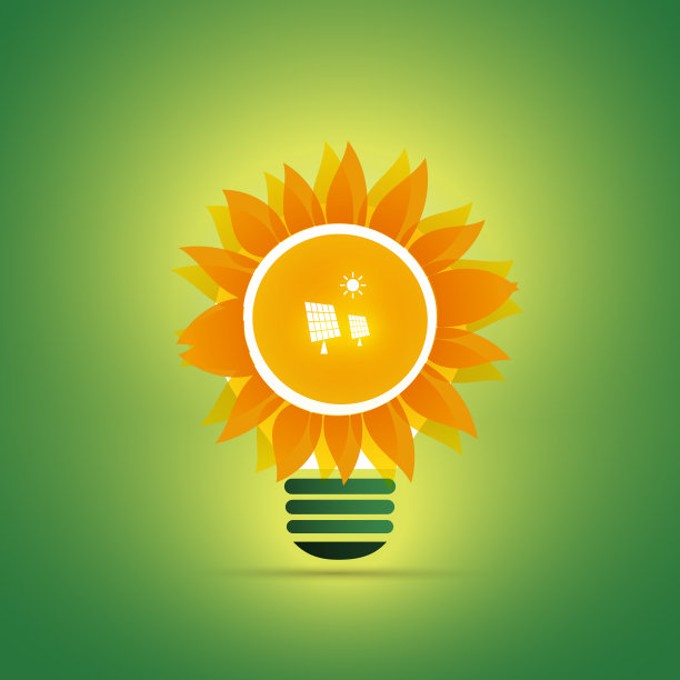 太阳能，灯泡概念设计图片下载