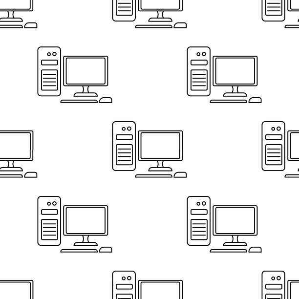 电器图标元素，用于移动概念和Web应用程序的计算机图标。可用于Web和移动设备的优质图标图片下载