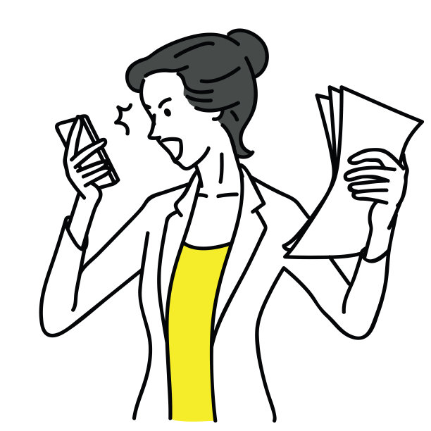 女商人被智能手机震惊了图片下载