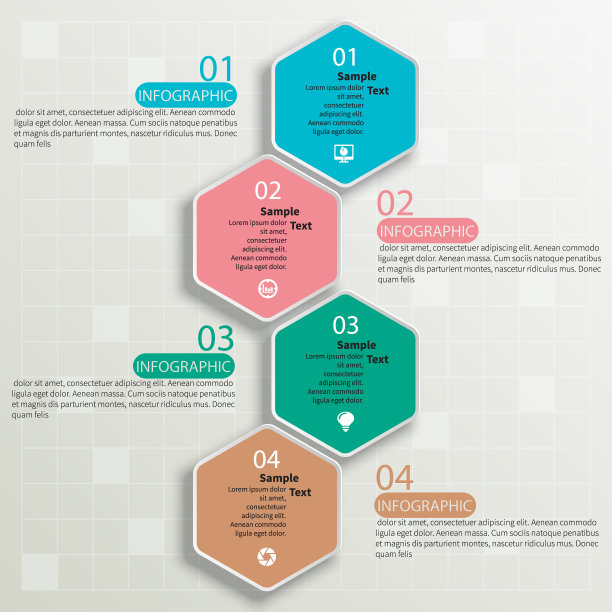 摘要三维纸张信息图图片下载