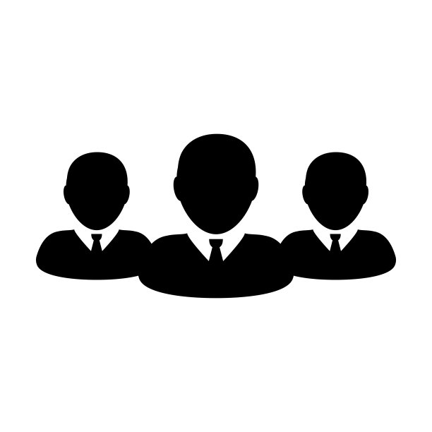 商人图标向量男性群体的人符号化身为企业管理团队在平色字形象形文字图片下载