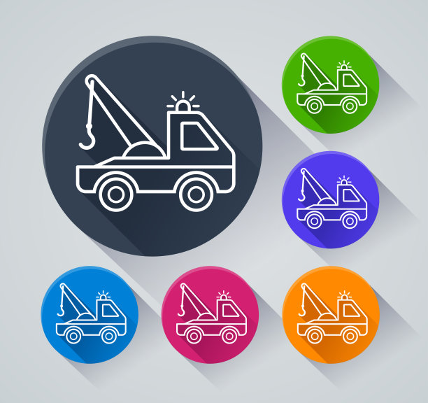 拖车圈图标与阴影图片下载