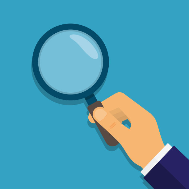 手拿放大镜。图片下载