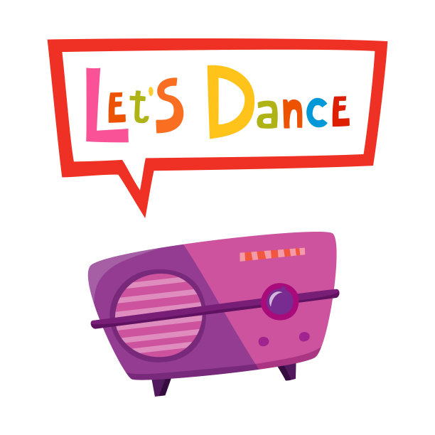 矢量老式无线电孤立在白色背景与气泡。图片下载