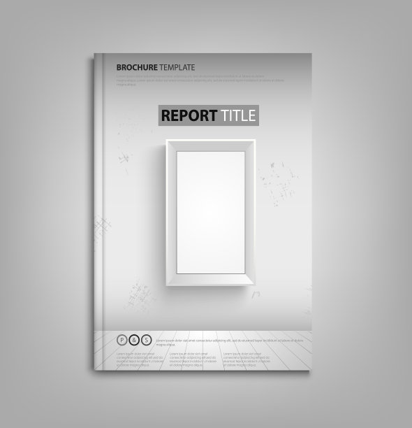 墙上有空框的小册子、书或传单图片下载