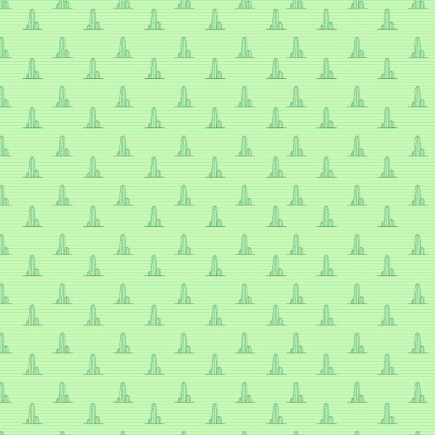 仙人掌和多肉无缝模式图片下载