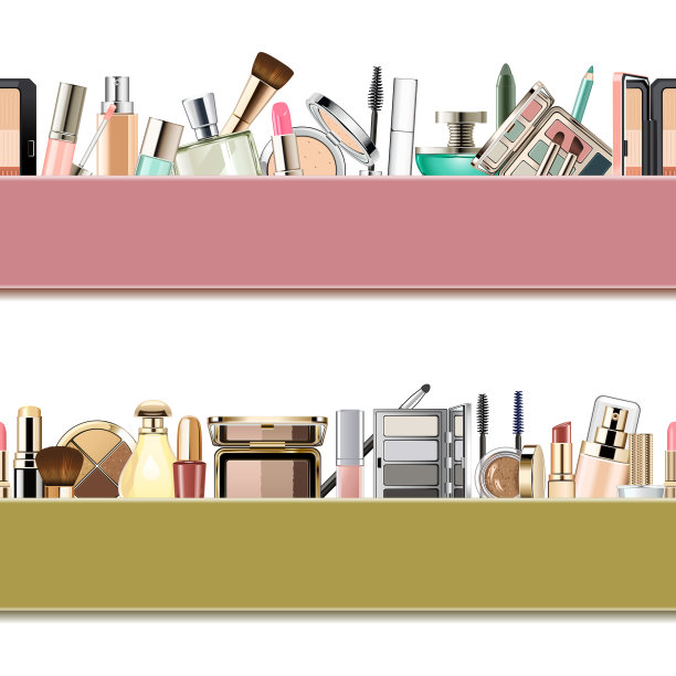 矢量化妆化妆品边界图片下载