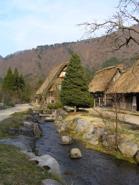 日本历史村庄白川图片下载