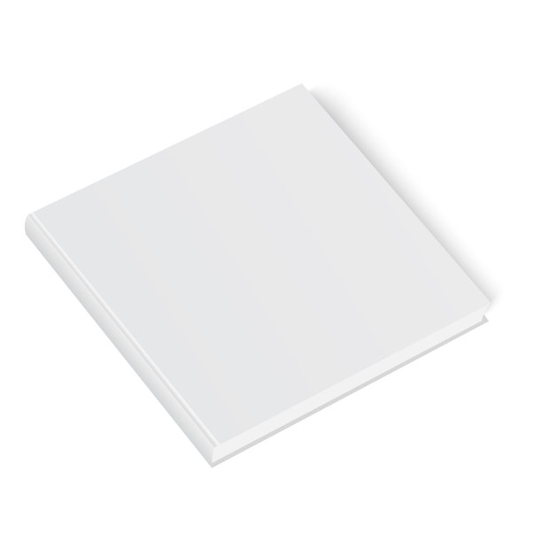 封闭的书,封面。封面设计的模型。高细节。在白色背景上隔离图片下载