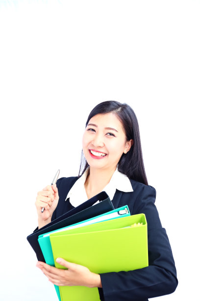 严肃的女商人拿着写字板图片下载