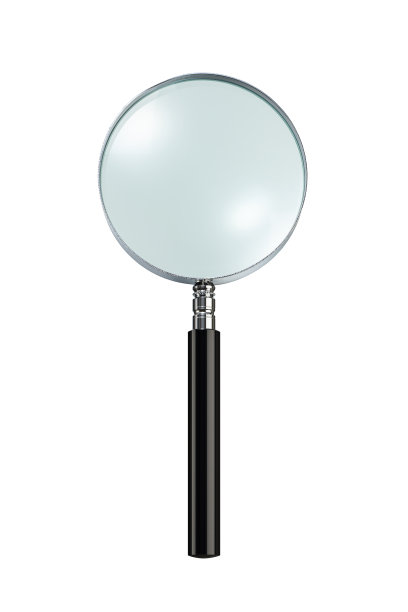 放大镜孤立在白色上图片下载