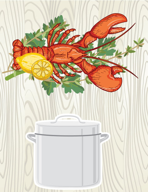 龙虾煮背景模板图片下载