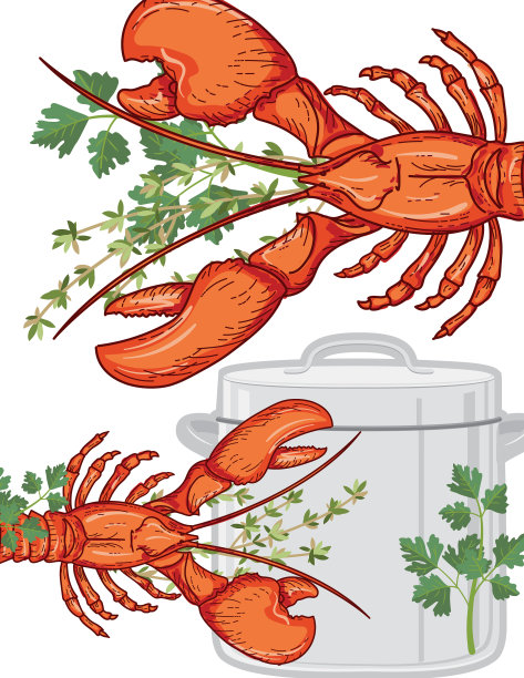 龙虾煮背景模板图片下载
