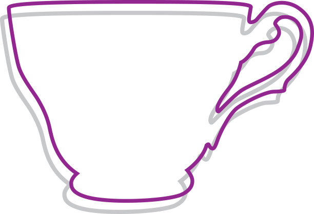 线条艺术茶杯8图片下载