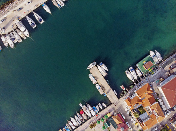 旅游乌拉镇，伊兹密尔，土耳其鸟瞰图图片下载