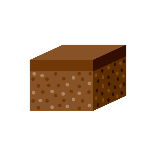 布朗尼平面设计甜点图标图片下载