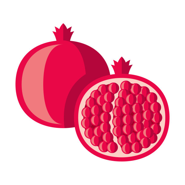 石榴平面设计水果图标图片下载
