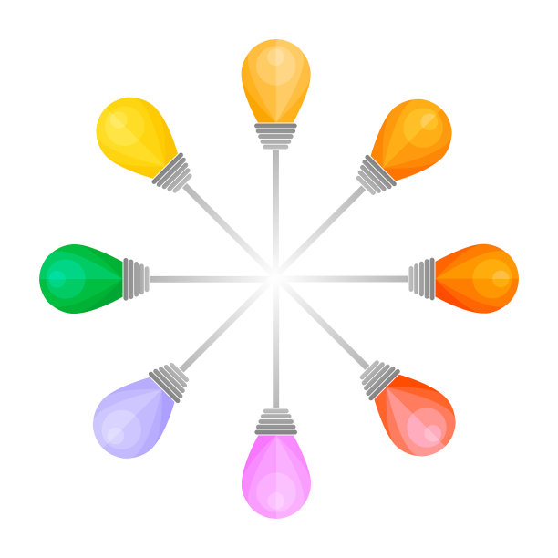 灯泡纸风车图片下载