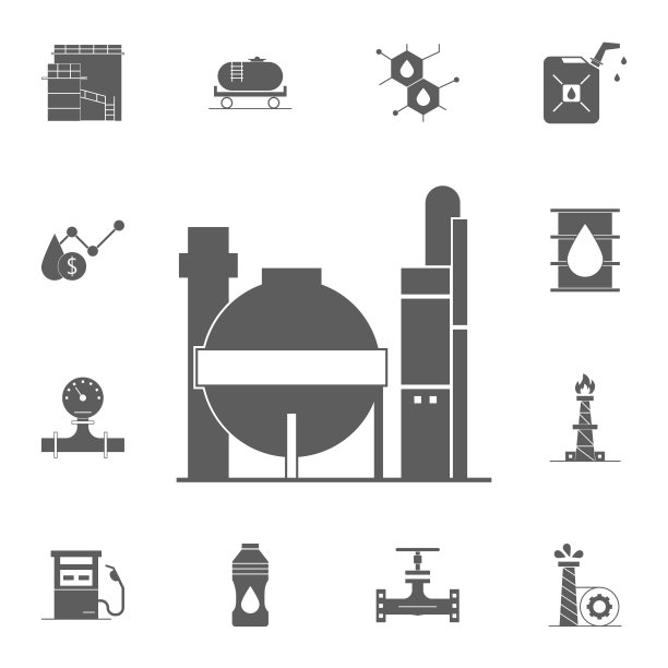 气体贮藏图标。详细的一套油图标。优质的平面设计标志。收藏图标之一的网站，网页设计，移动应用程序图片下载