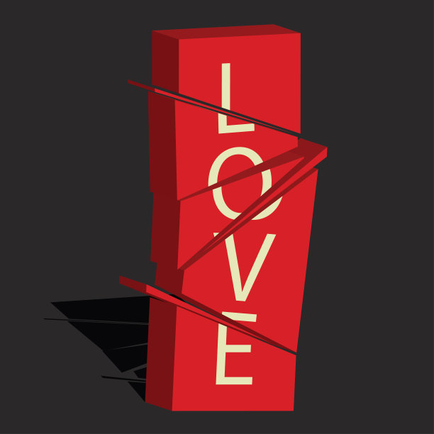 心碎/心碎平面图标心碎概念，矢量插图图片下载