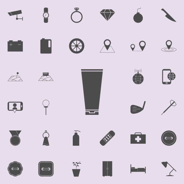 一管洗发水图标。详细设置的极简图标。优质的平面设计标志。收藏图标之一的网站，网页设计，移动应用程序图片下载