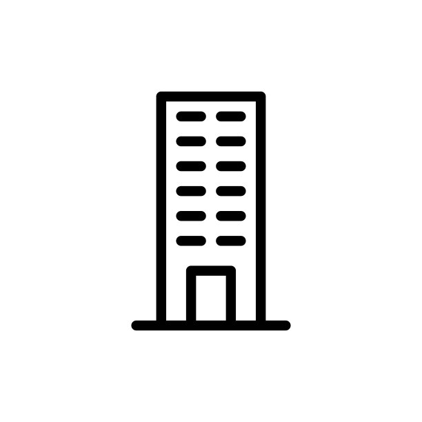建筑图标矢量插图图片下载