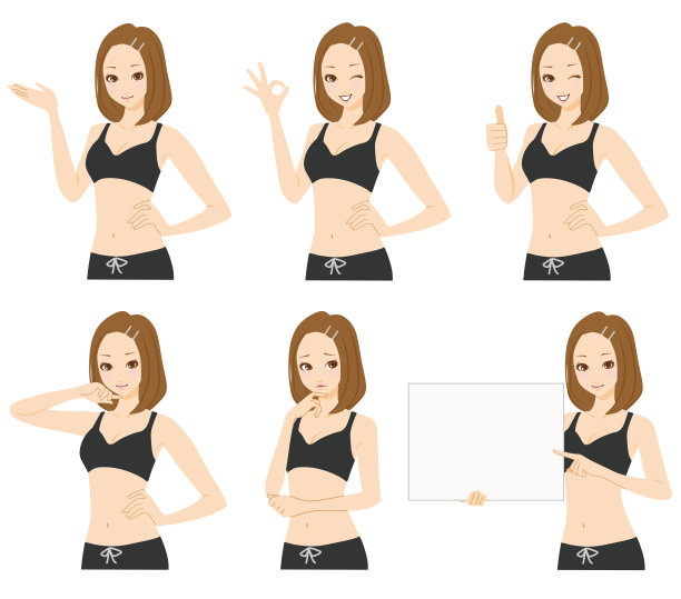 一群运动女性。素材图片