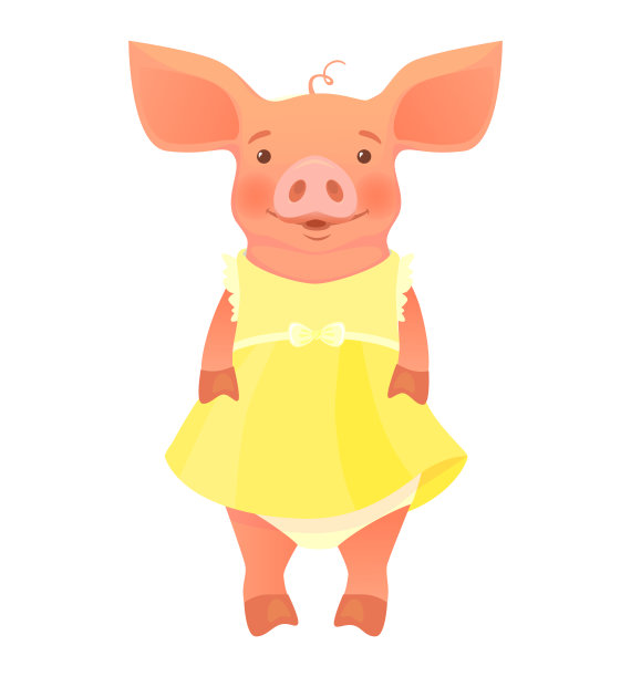 小猪在衣服图片下载