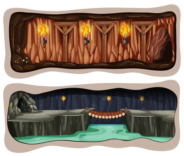 一组地下矿井图片下载