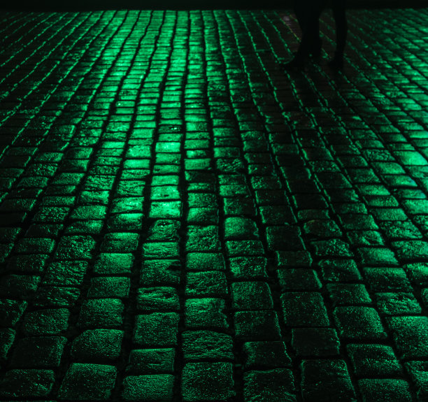 绿色湿铺砖图片下载