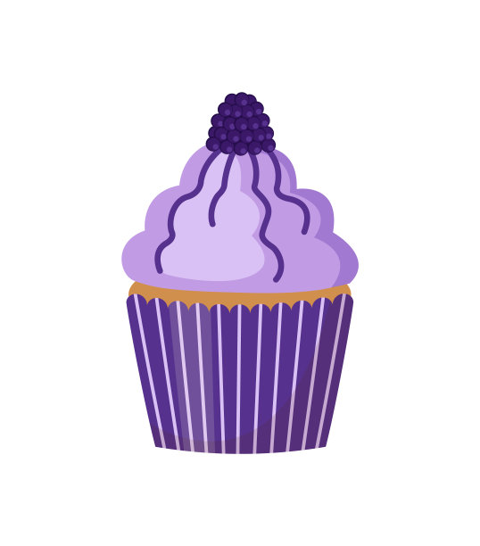 黑莓蛋糕。孤立在白色背景上。矢量插图。图片下载