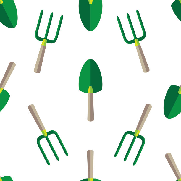 无缝园艺工具图案图片下载