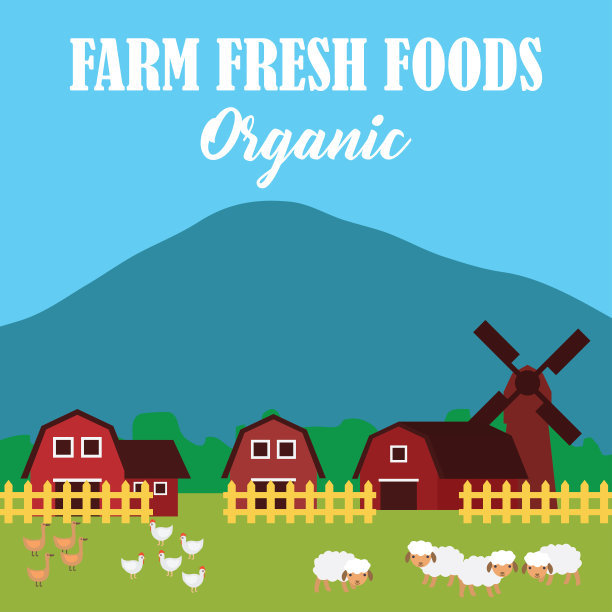 种植新鲜的有机食品。有机的概念。矢量图图片下载