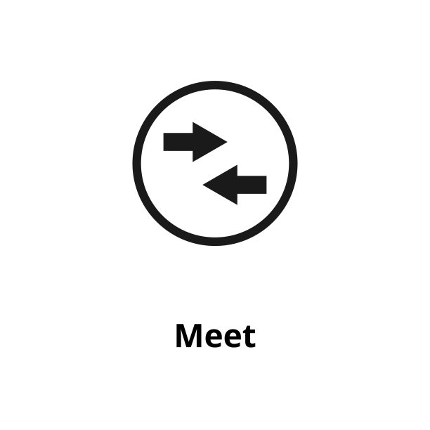 相遇线条图标图片下载